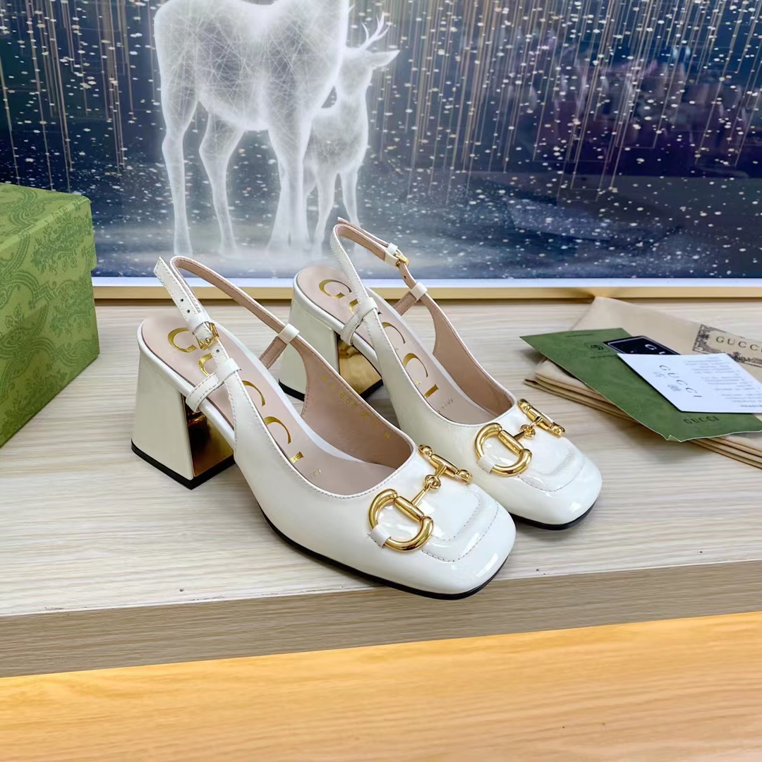 Gucci Slingback With Horsebit Pumps Size 35-41 7-Color