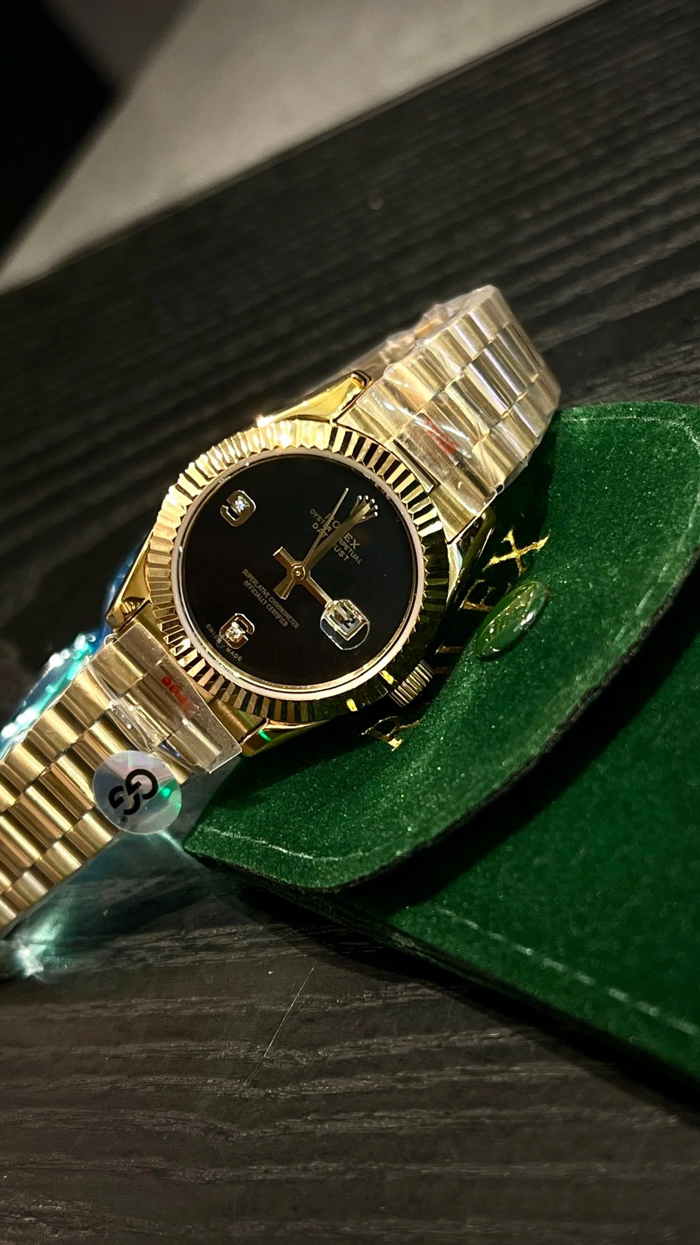 Rolex Datejust 31mm Gold Black