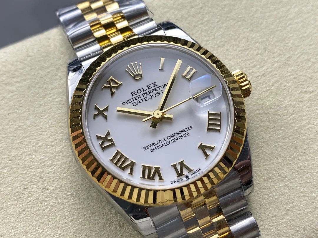 Datejust 31mm Yellow Gold Steel White Dial