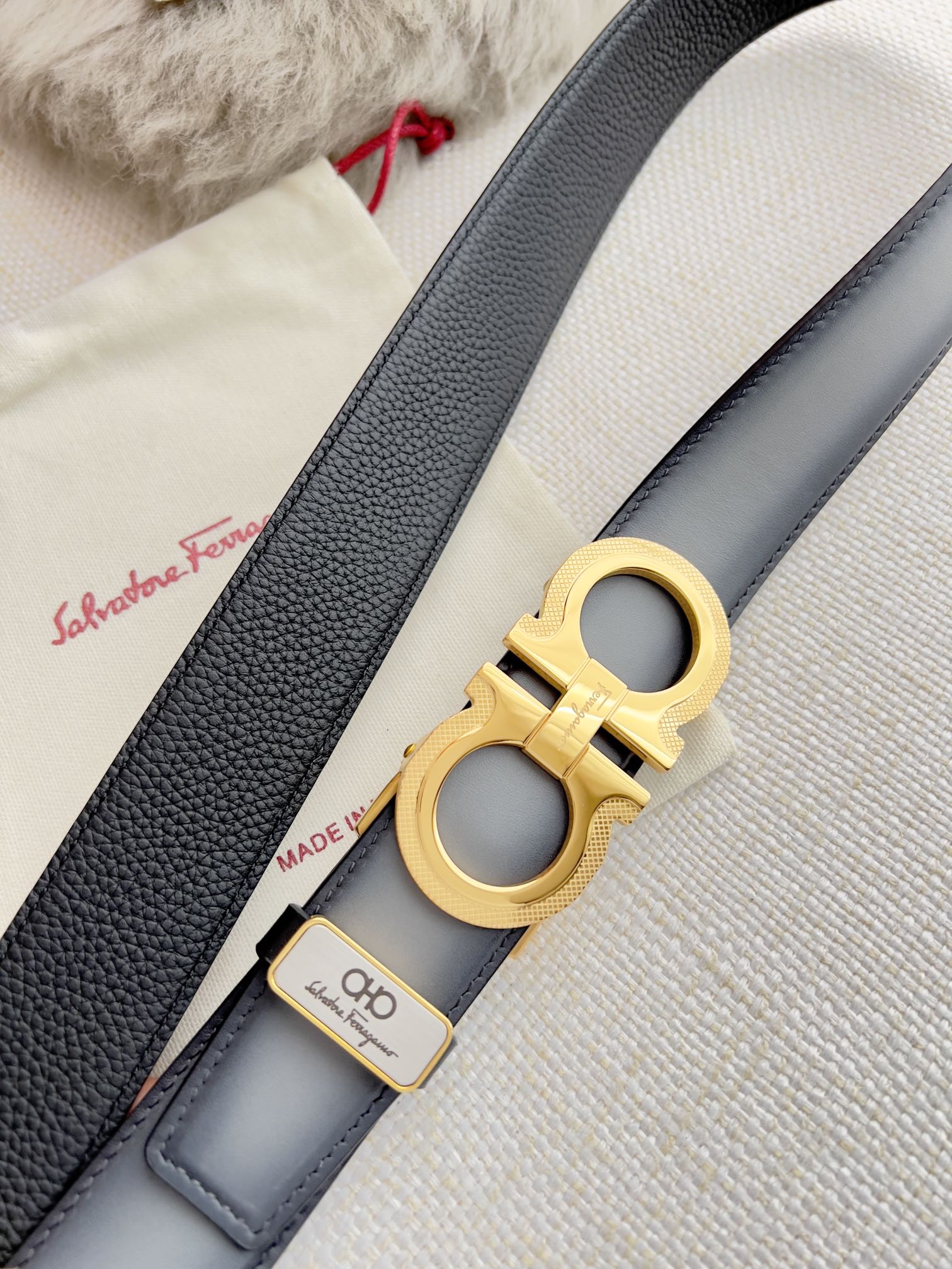 Ferragamo Men Belt Width 3.5cm