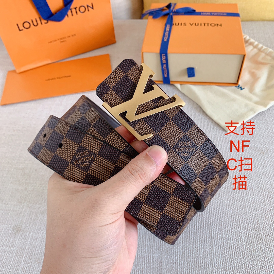 Louis Vuitton Men Belt Width 4cm
