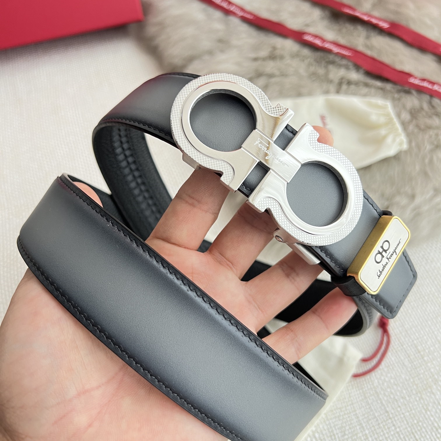 Ferragamo Men Belt Width 3.5cm