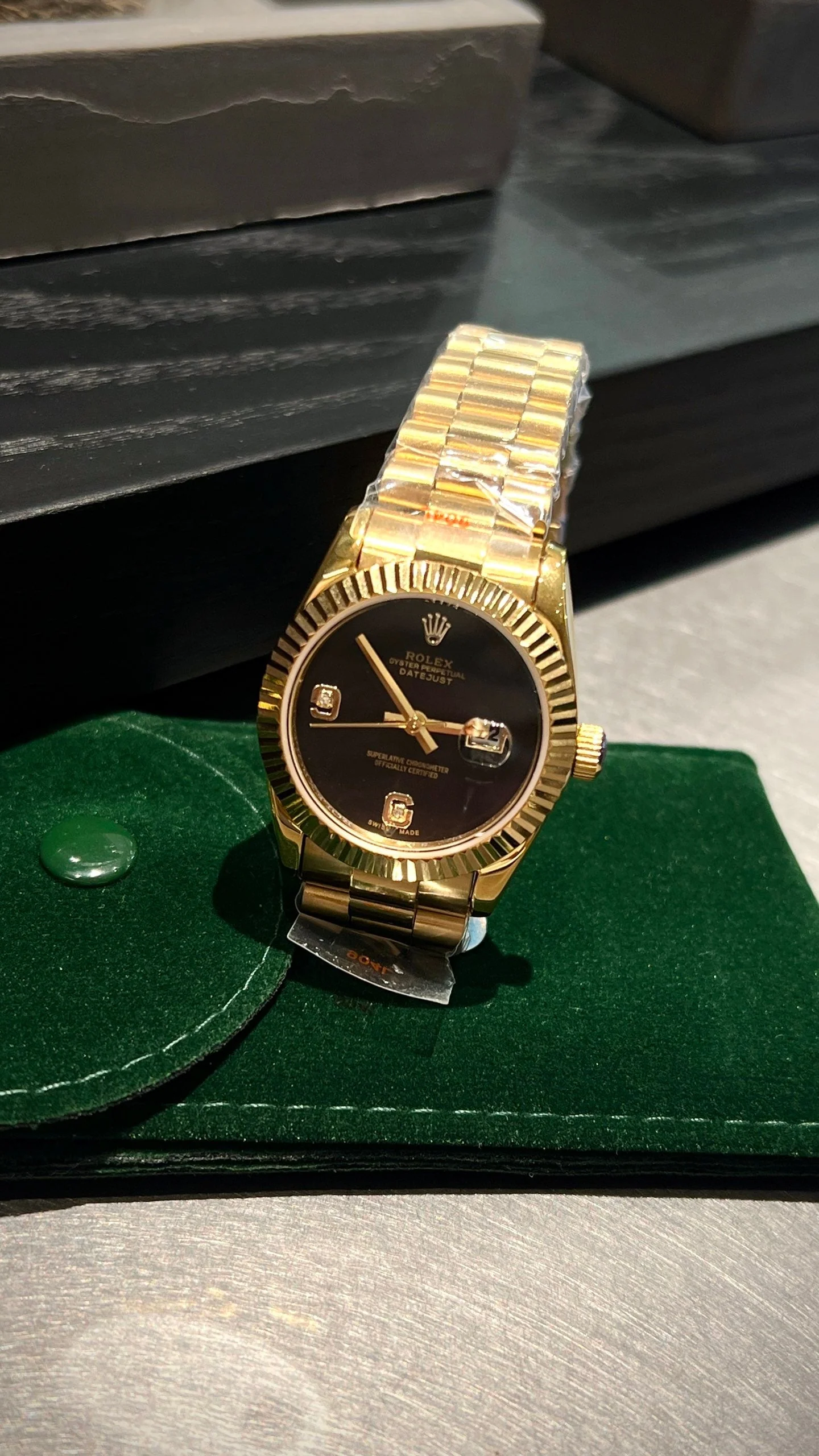 Rolex Datejust 31mm Gold Black