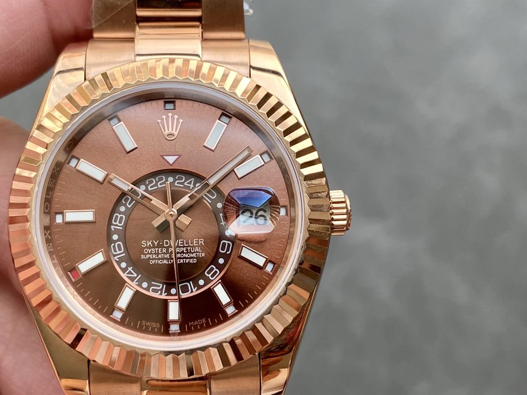 SKY-DWELLER 42 ROSE GOLD BROWN DIAL