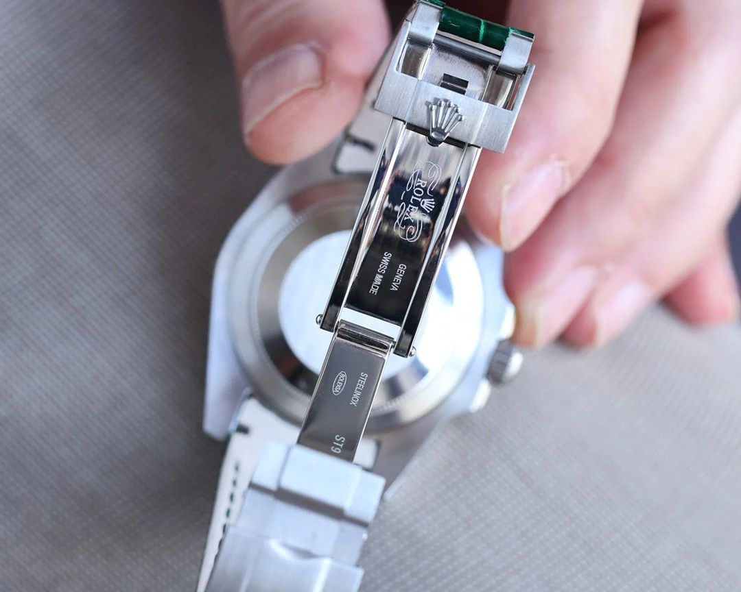 SUBMARINER DATE 40 STEEL CASE GOLD GREEN CERAMIC LEATHER