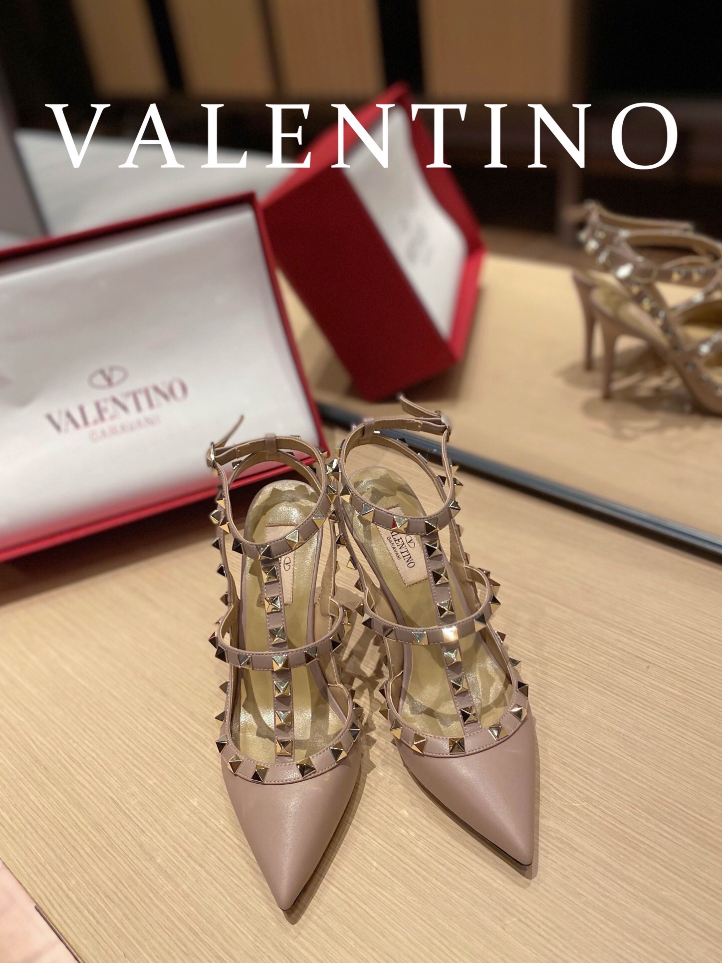 Valentino Rockstud Ankle Strap Pumps Size 35-41 11-Color