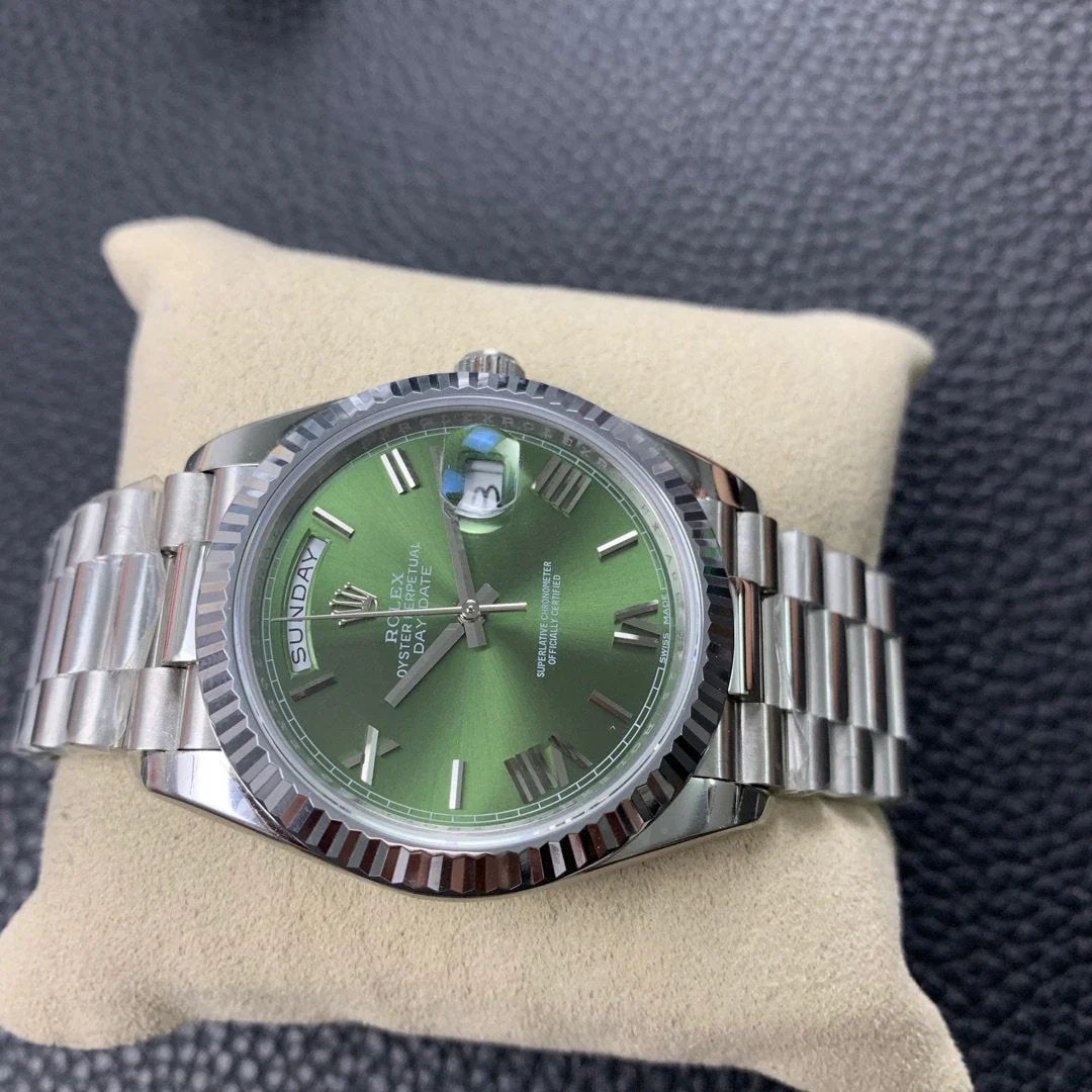 DAY-DATE 41MM STAINLESS STEEL CASE GREEN DIAL