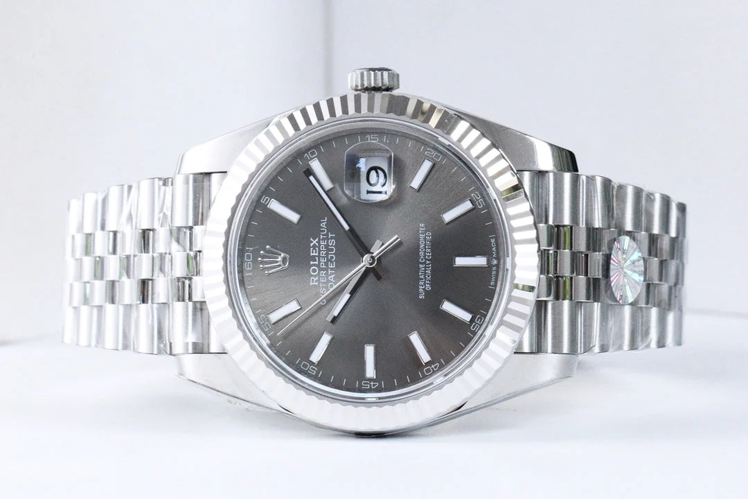 DATEJUST 41 GREY DIAL SILVER CASE
