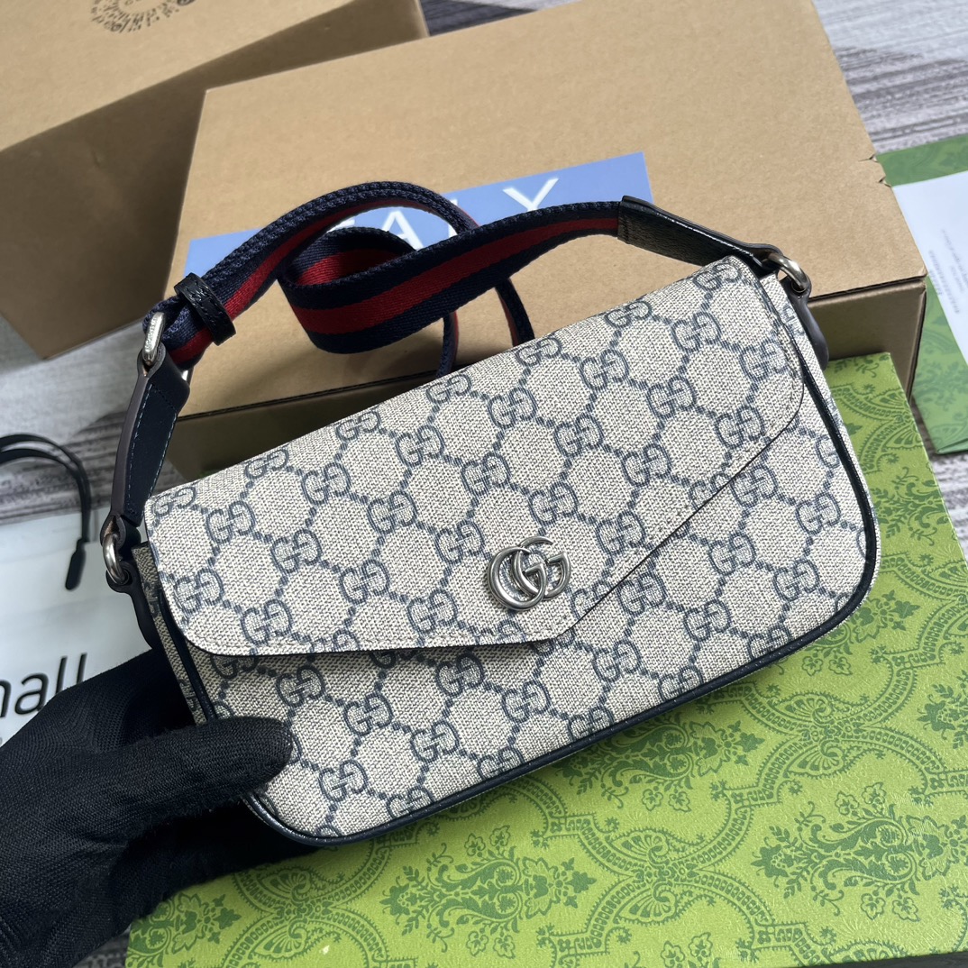 Gucci Ophidia Shoulder Bags 13*22*4cm
