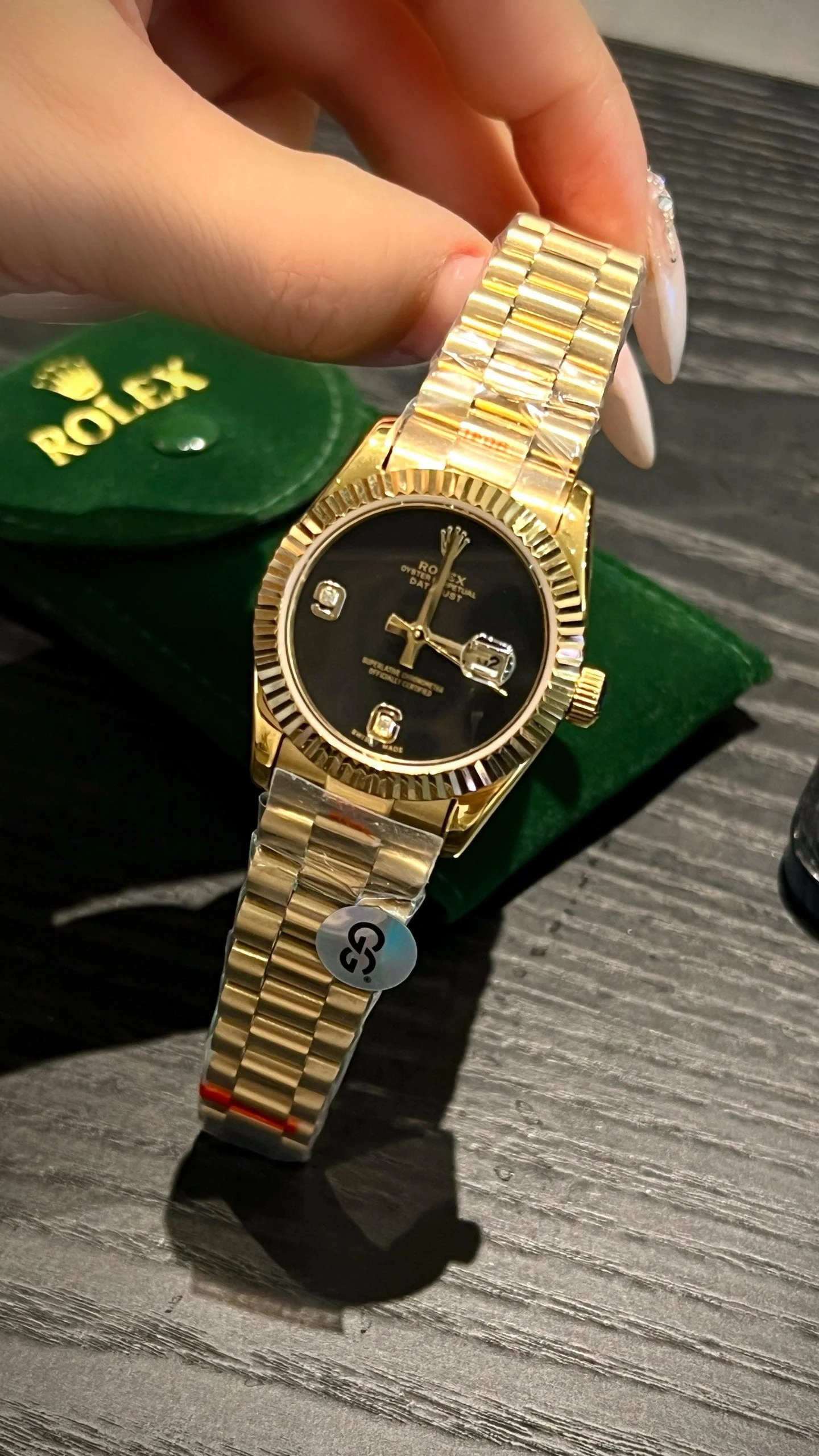 Rolex Datejust 31mm Gold Black