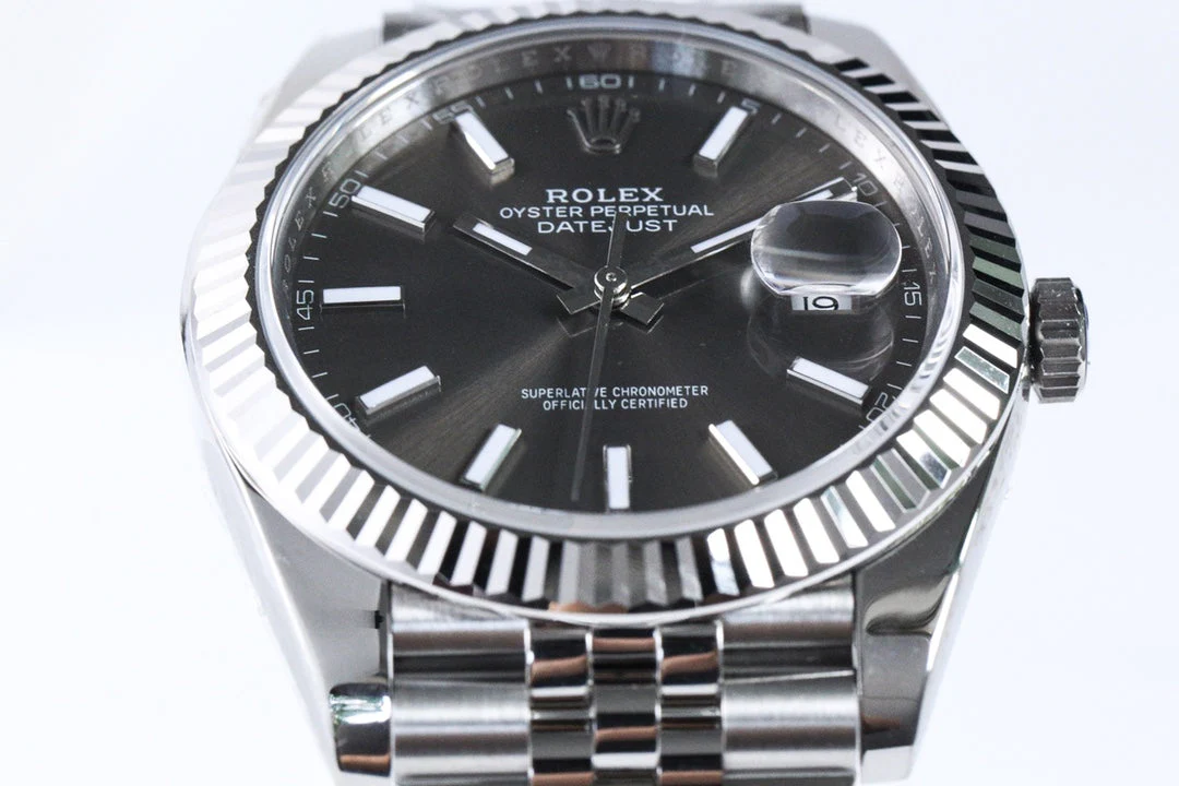DATEJUST 41 GREY DIAL SILVER CASE