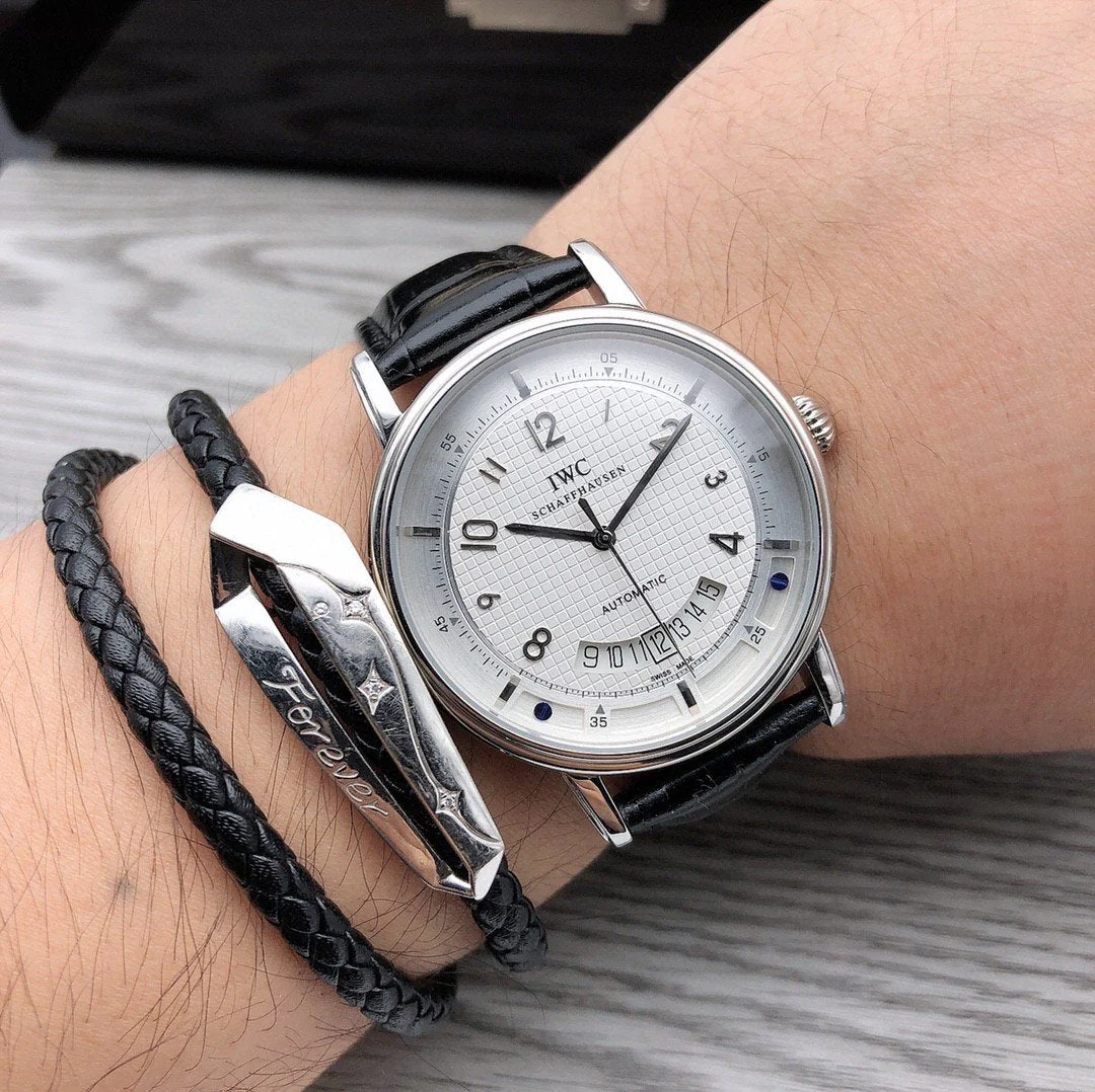 DAVINCI AUTOMATIC STAINLESS STEEL LEATHER