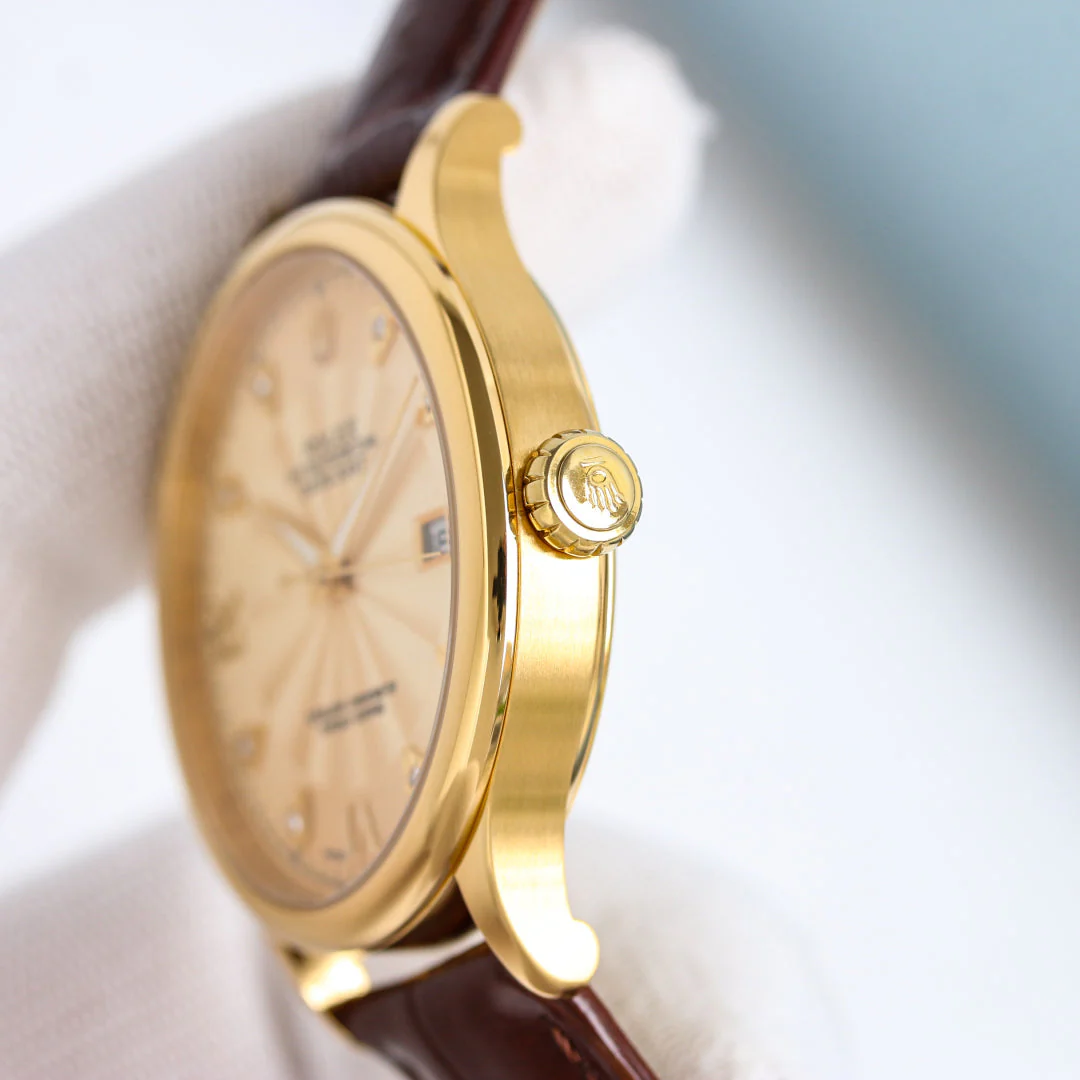 Rolex Datejust 40mm Gold Leather