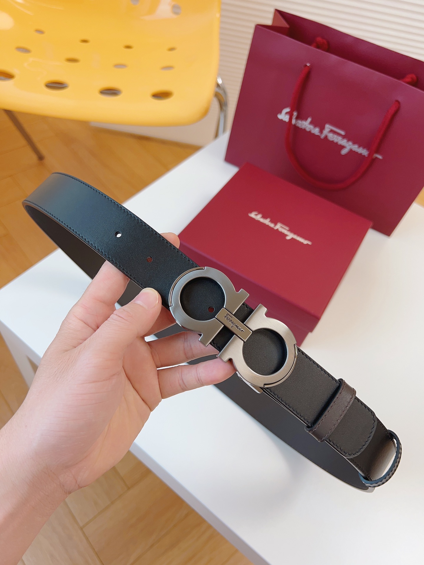 Ferragamo Men Belt Width 3.5cm