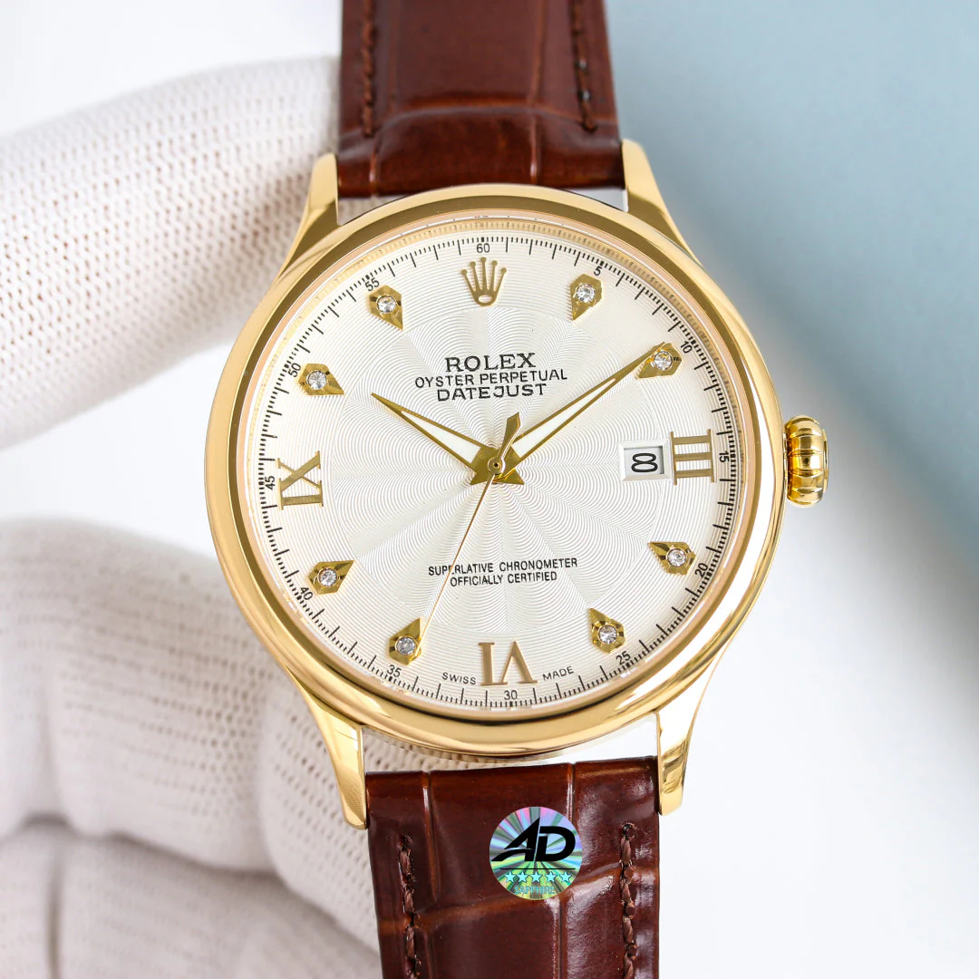 Rolex Datejust 40mm Gold Leather