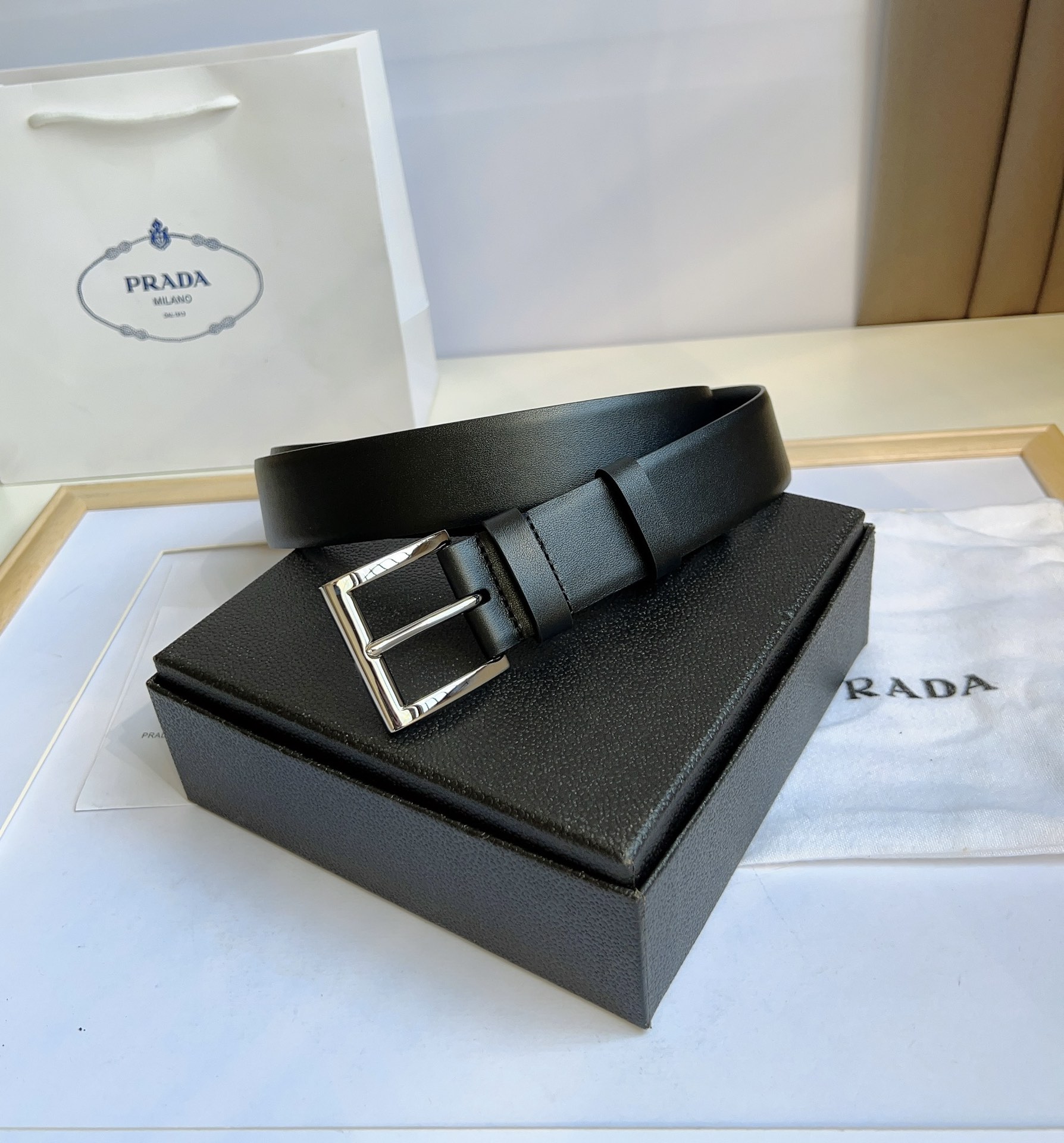Prada Men Belt Width 3.5cm