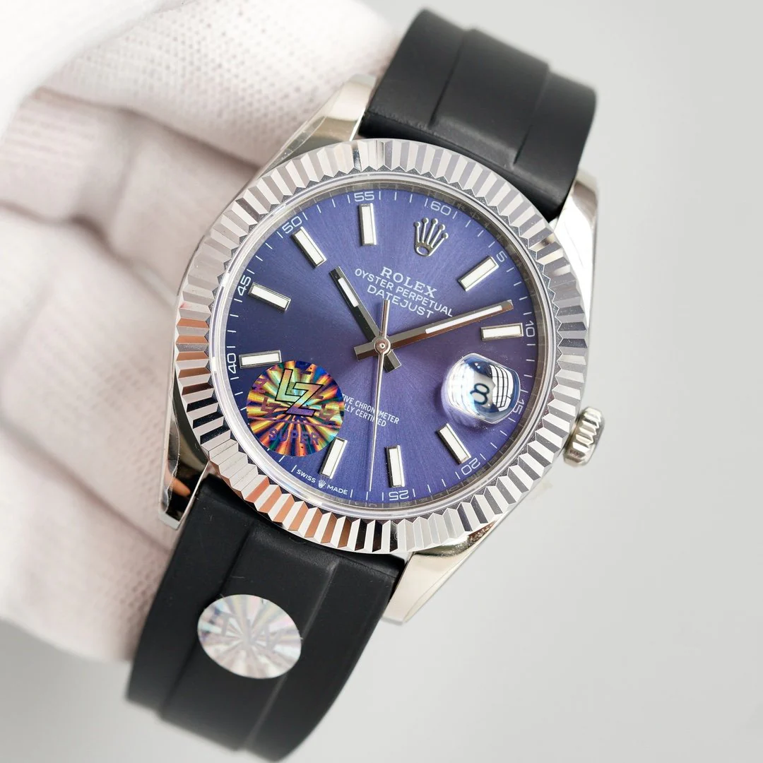 DATEJUST II 41MM STAINLESS STEEL BLUE DIAL RUBBER STRAP