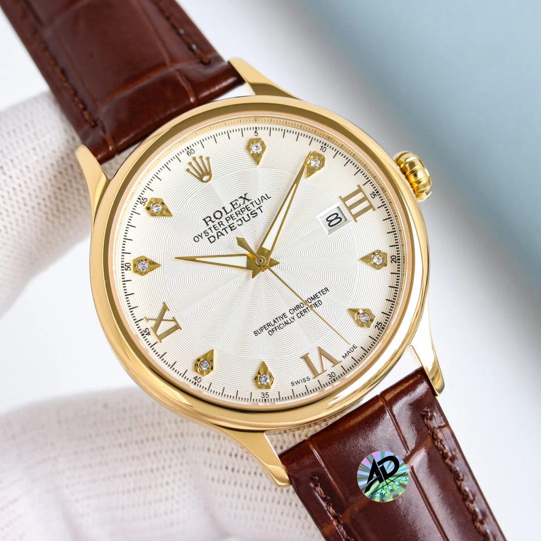 Rolex Datejust 40mm Gold Leather