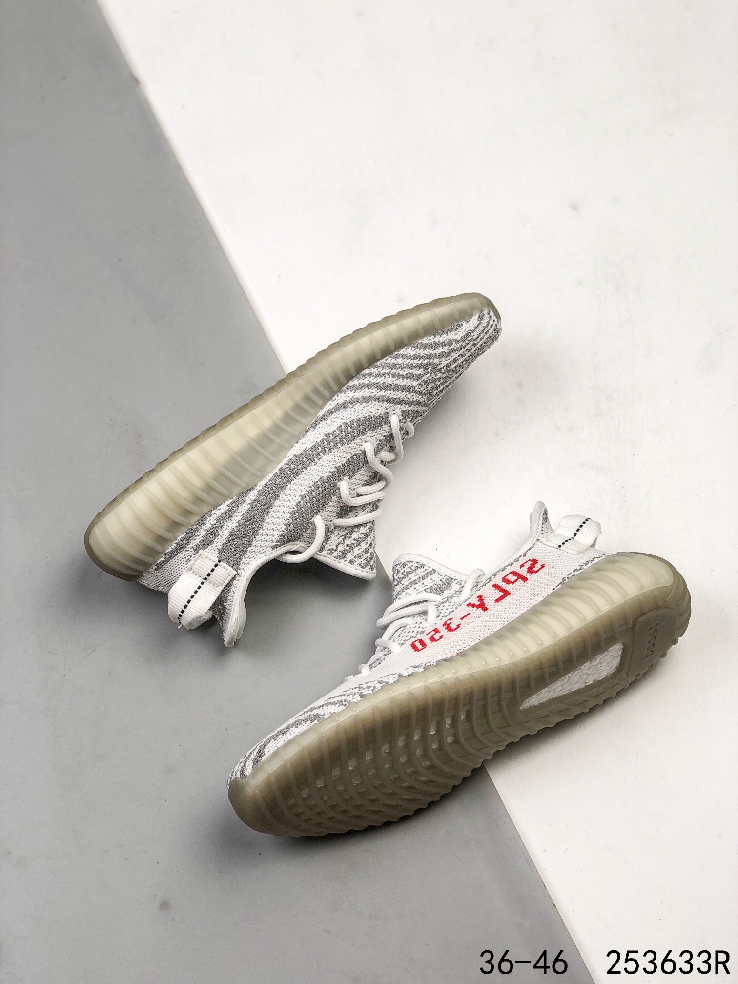 Yeezy 350 Boost 350 V2 Mens/Women Sneakers Shoes White Gray 36 - 46