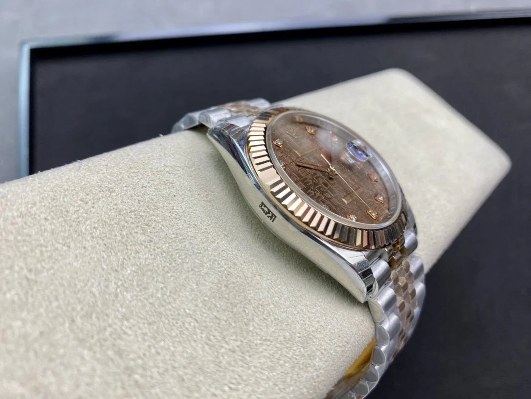 DATEJUST 41 TWO-TONE ROSE GOLD CHOCOLATE DIAL