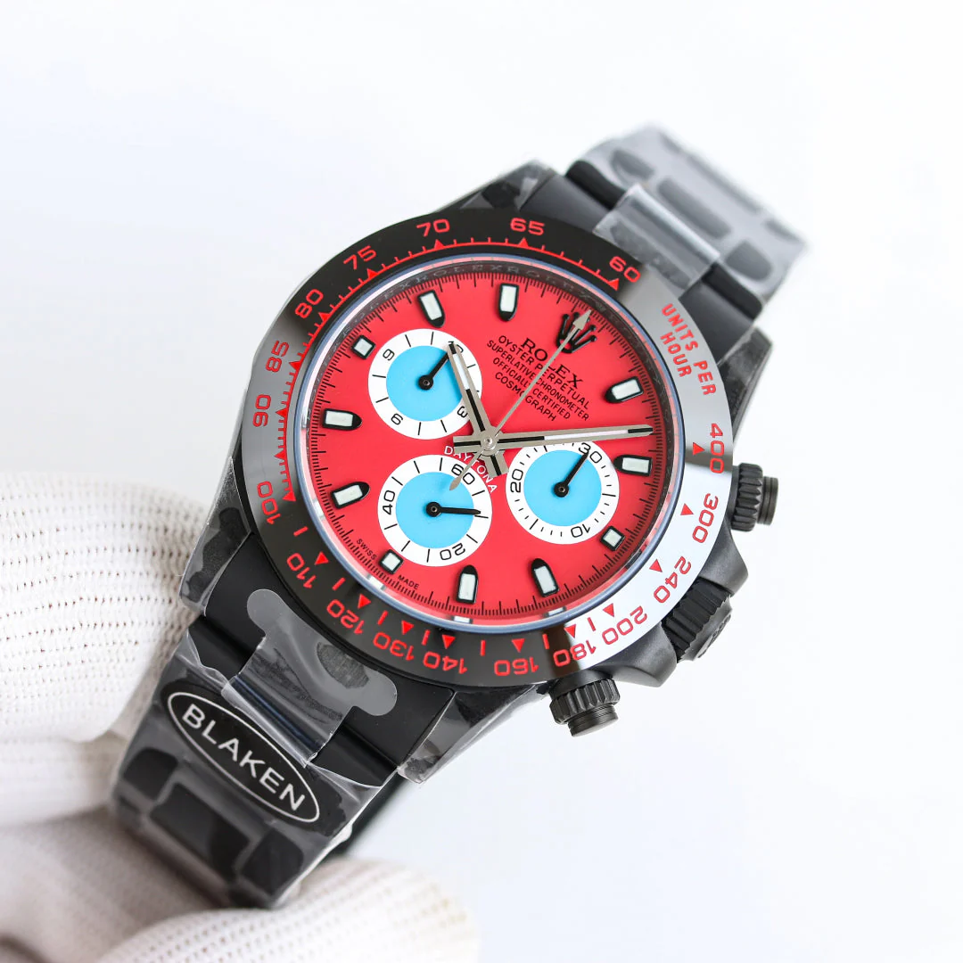 Rolex Daytona 40mm Carbon Black Red Dial