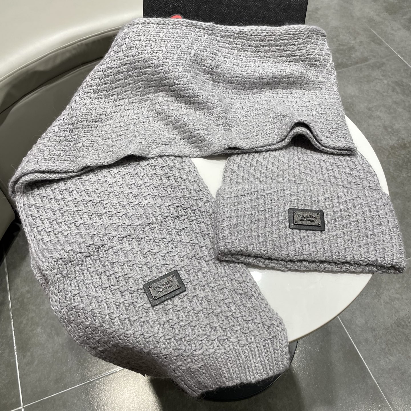 Prada Knitted Hat+Scarf