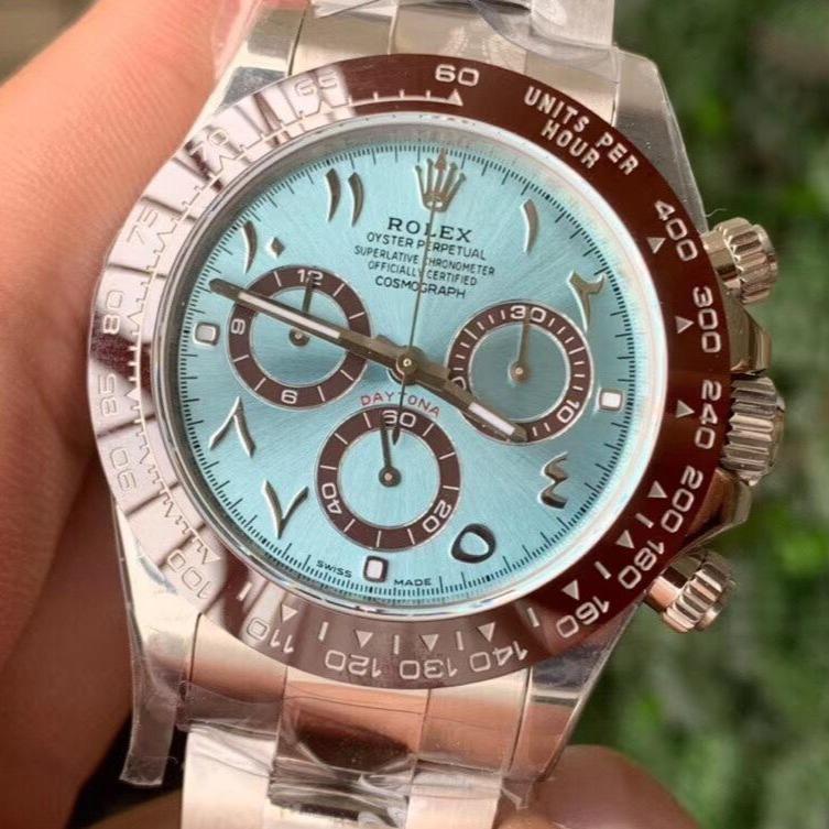 DAYTONA 116520 CUSTOM ICE BLUE CERAMIC ARABIC