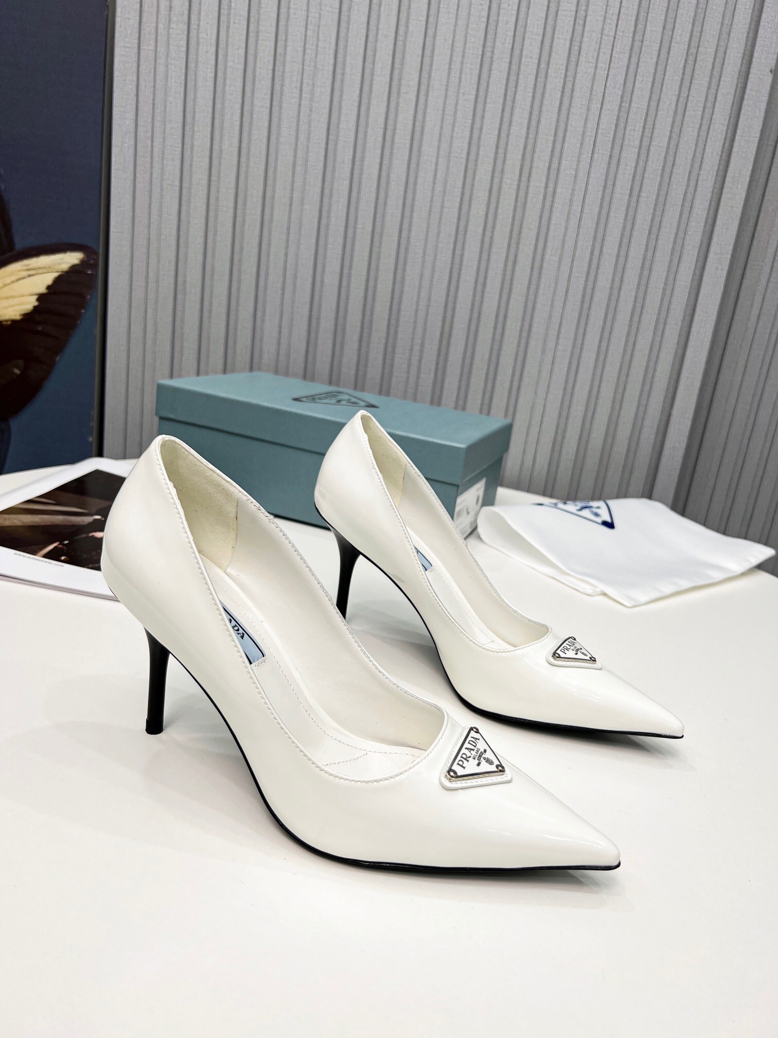 Prada Brushed Leather Pumps Size 35-41 8-Color