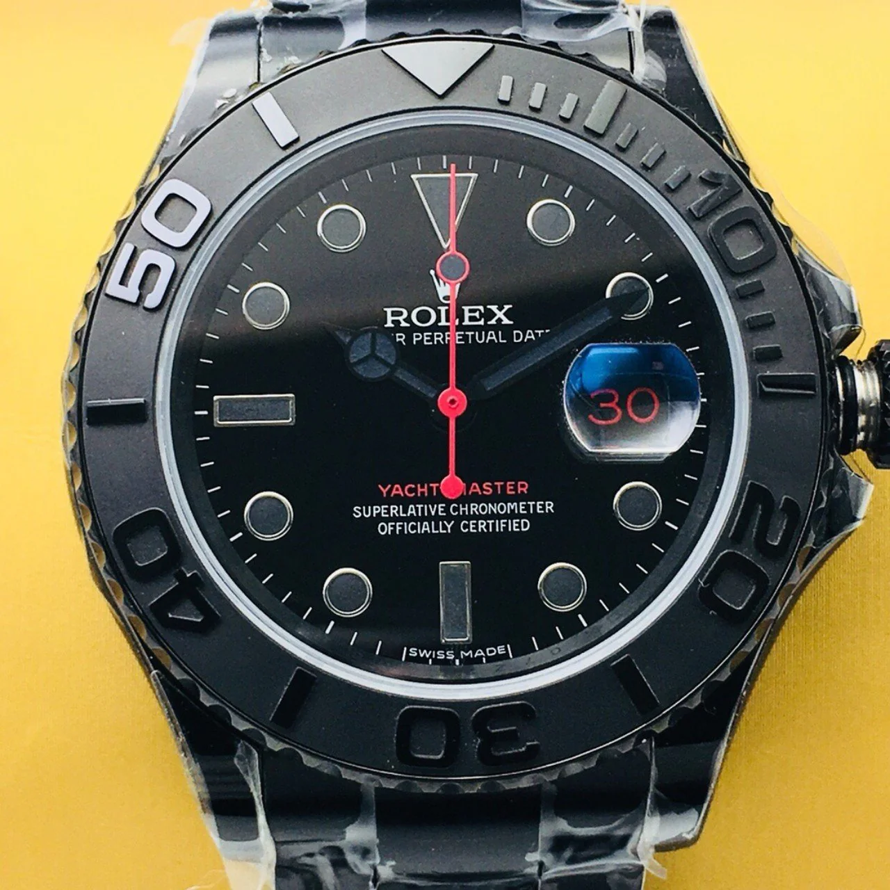 YACHT-MASTER 40 BLACK PVD RED TASTE