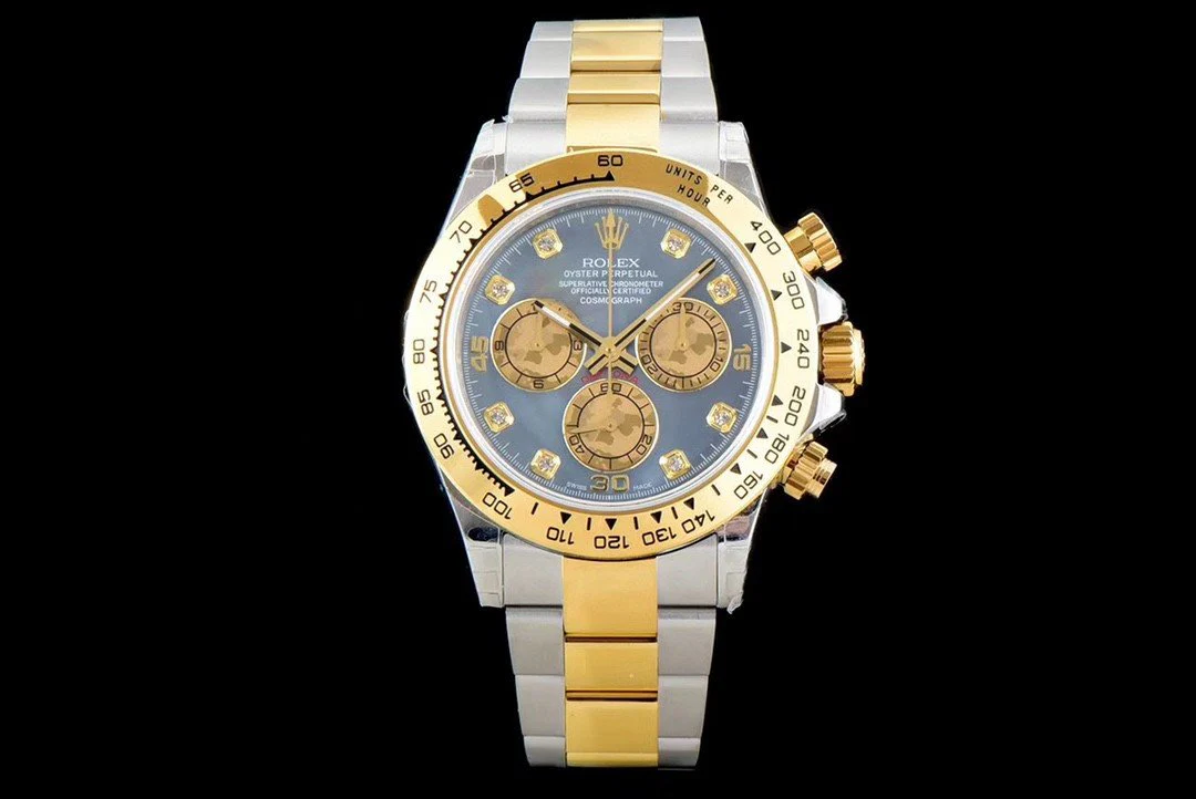 DAYTONA GOLD STEEL CUSTOM MOP DIAL DIAMOND NUMERALS