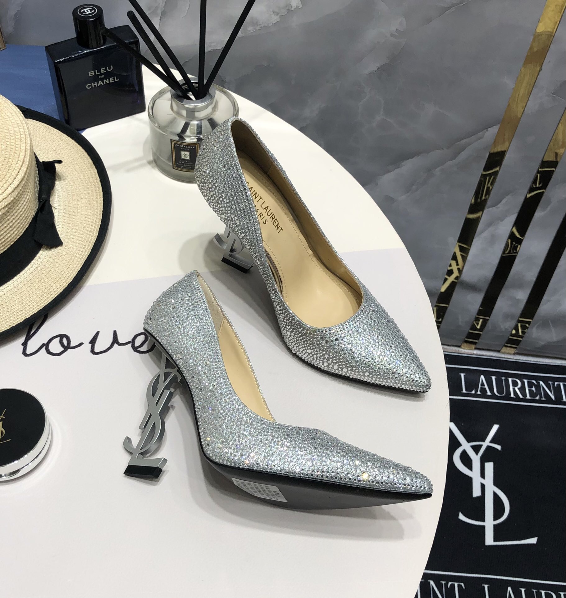 YSL Full Diamond Pumps Size 35-41