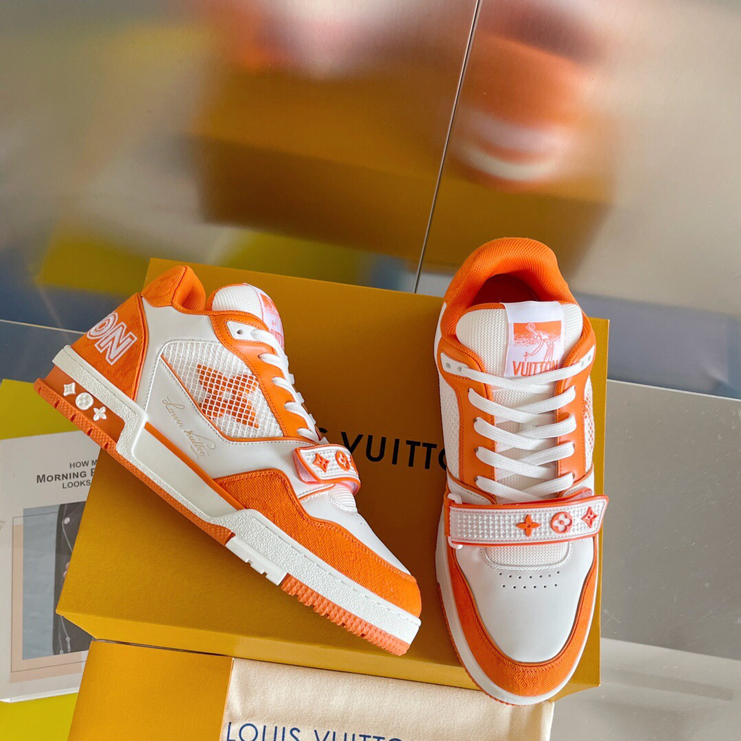 Louis Vuitton LV Trainer Velcro Strap Sneaker Size 39-45  5-Color