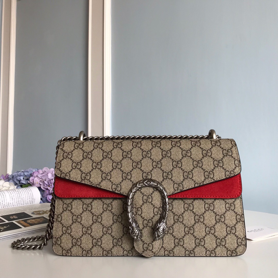 Gucci GG Supreme Dionysus Women Shoulder bags Size 28*18*9cm