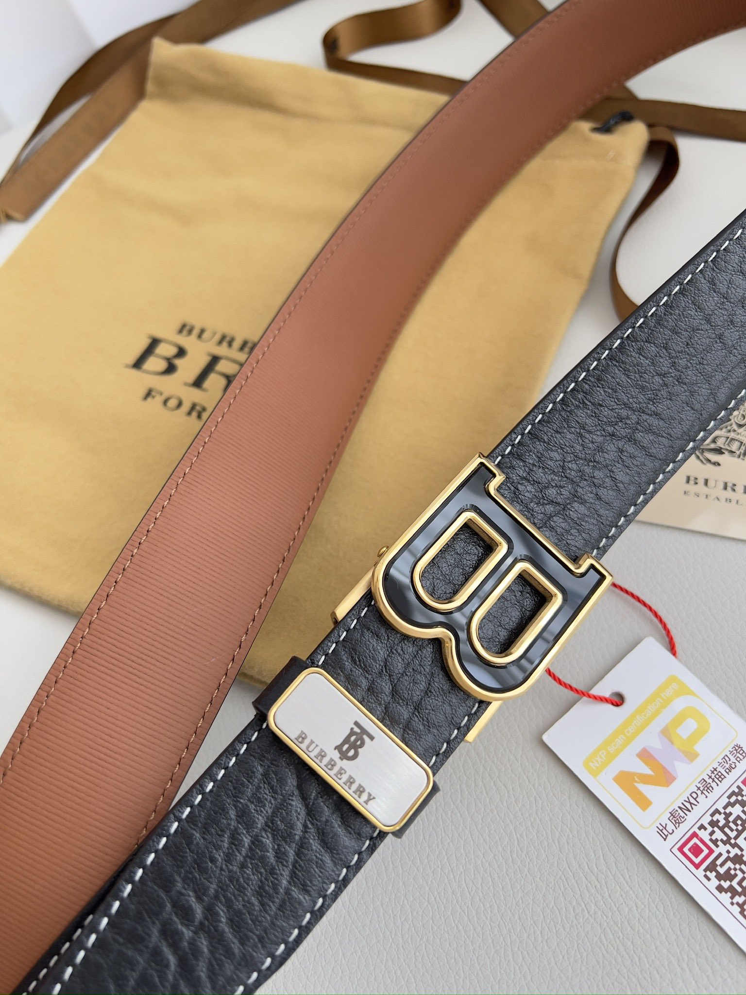 Burberry Men Belt Width 3.5cm