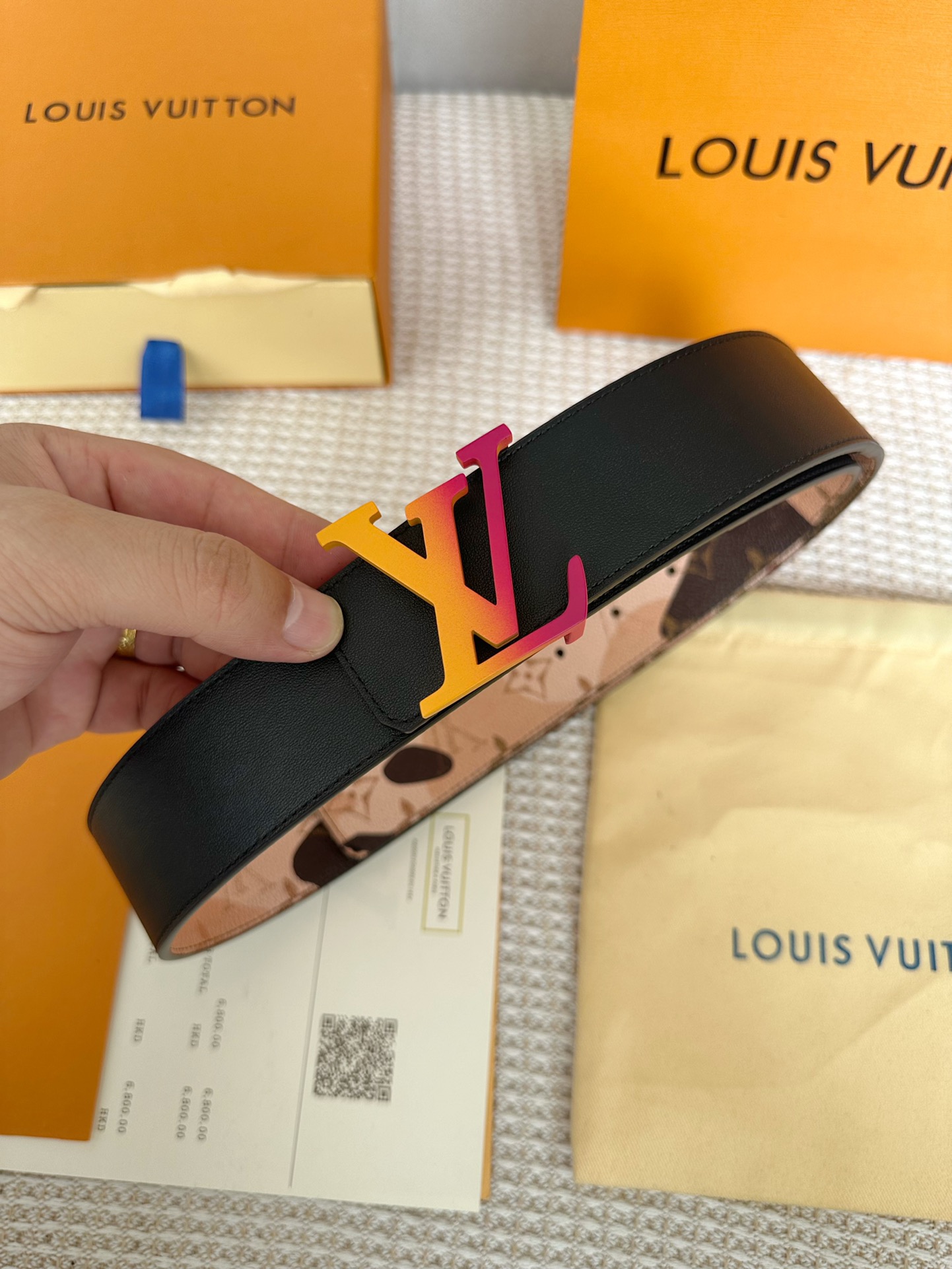 Louis Vuitton Men Belt Width 4cm