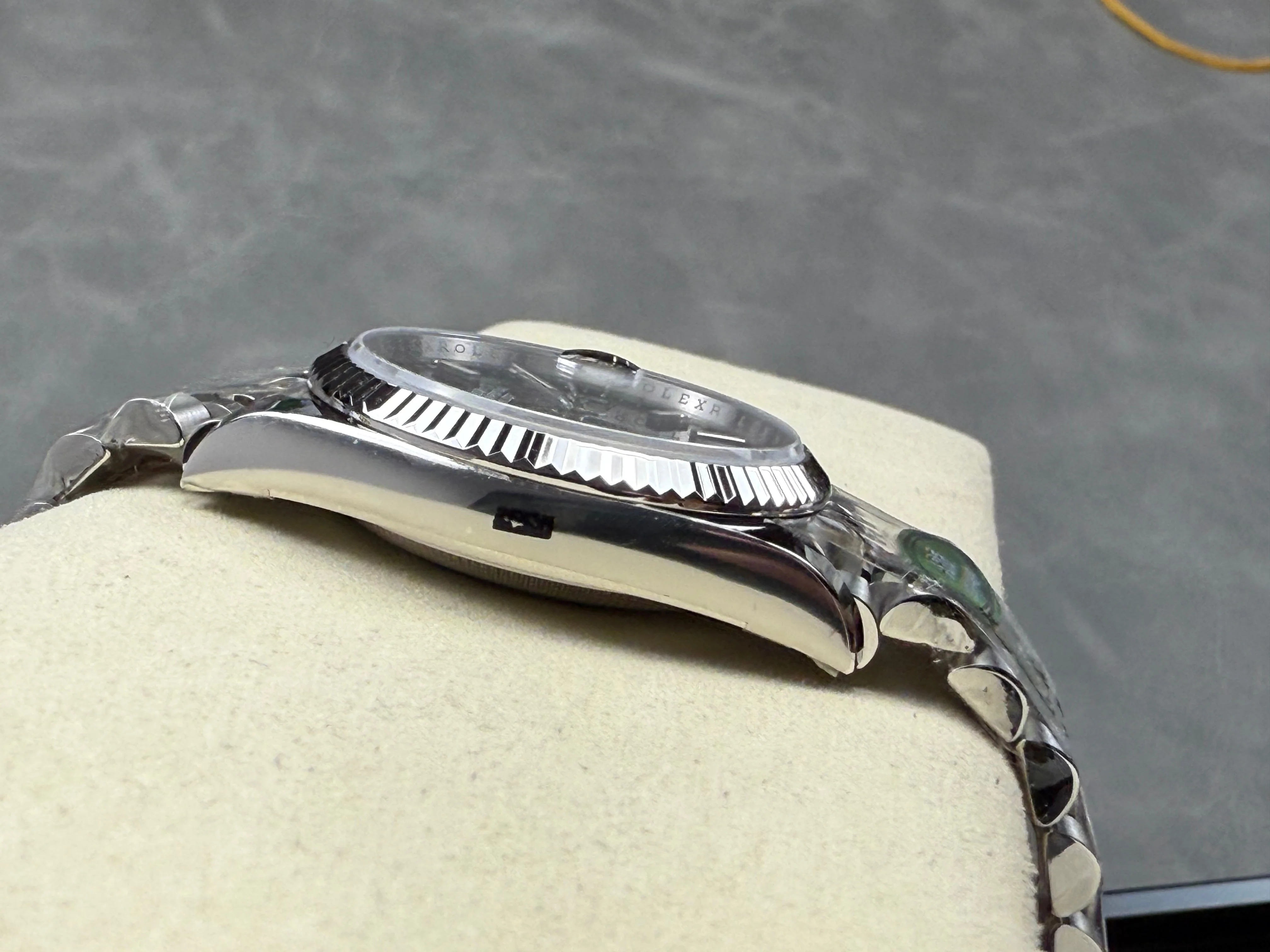 Rolex Day-Date 36mm Silver Navy Blue