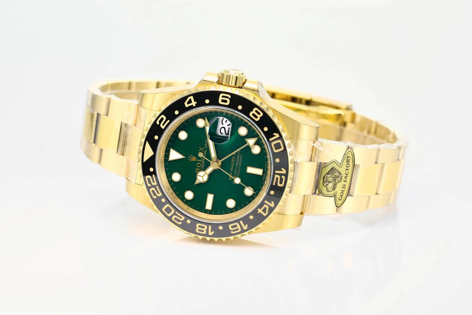 Rolex 25 GMT- Master II 40mm Gold Green Dial