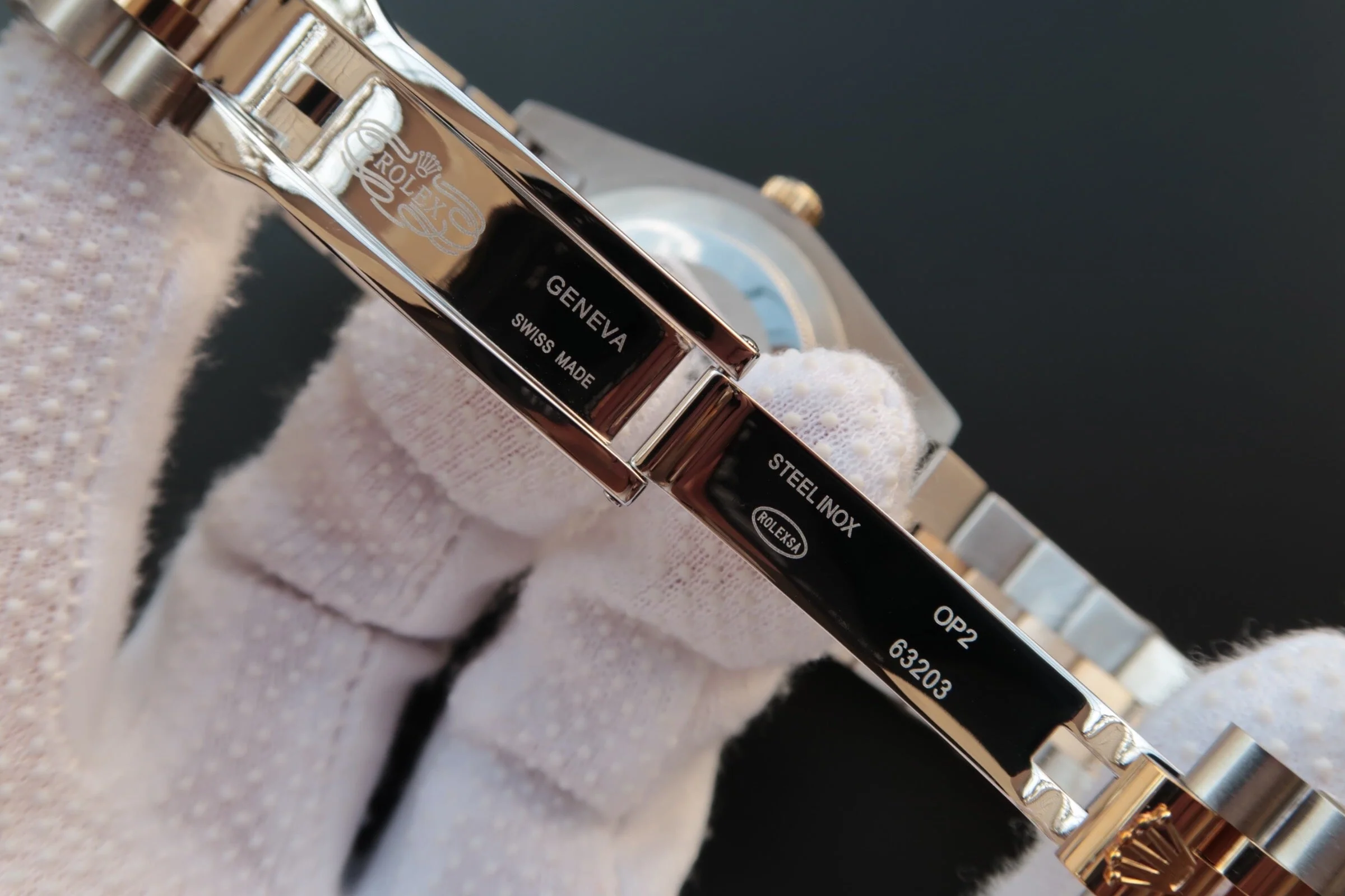 DATEJUST II GOLD STEEL WHITE DIAL ARABIC NUMERALS