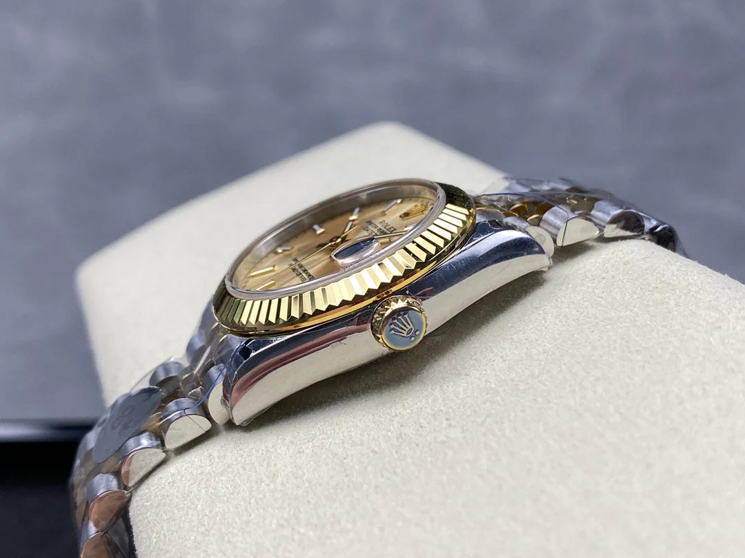 Datejust 31mm Yellow Gold Steel Champagne Dial