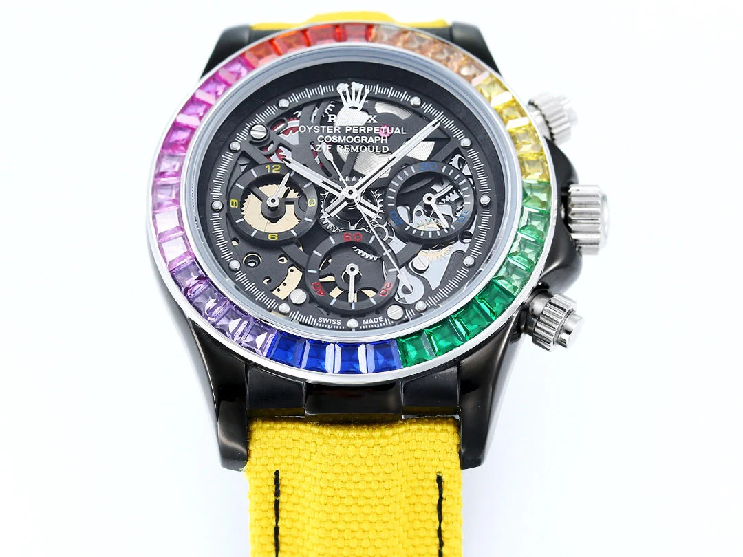 Rolex Daytona 43mm Black Yellow Diamond