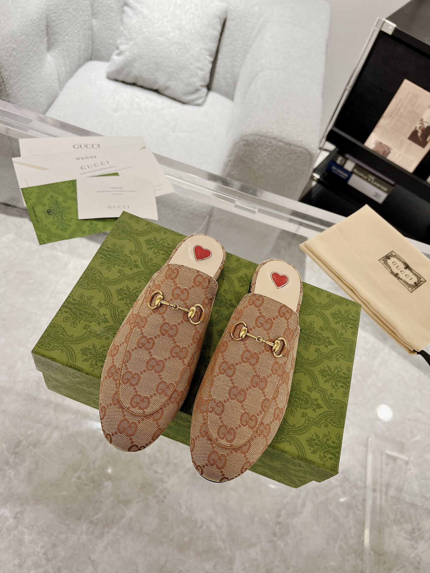 Gucci Princetown GG Slippers Size 35-41