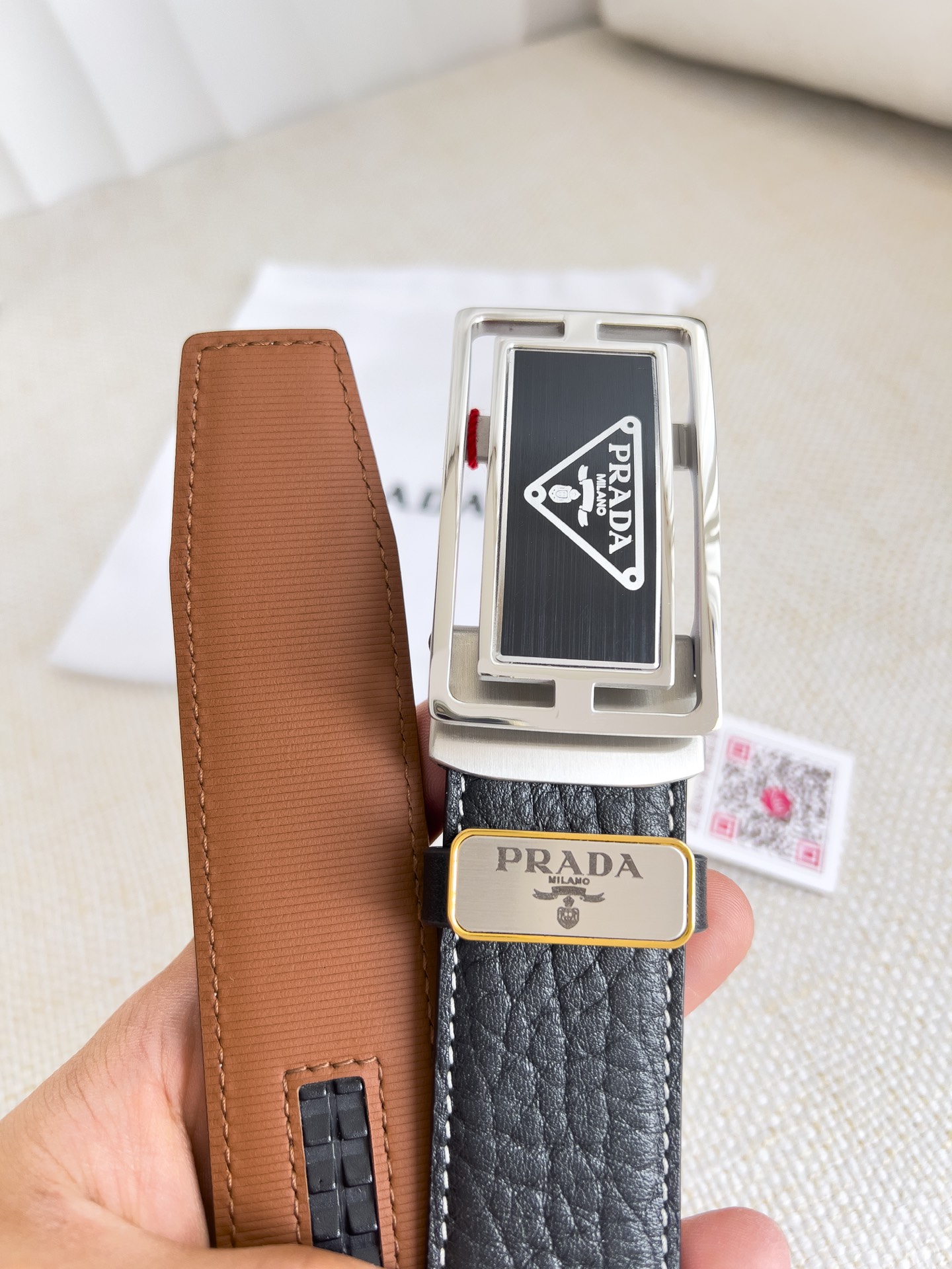 Prada Men Belt Width 3.5cm