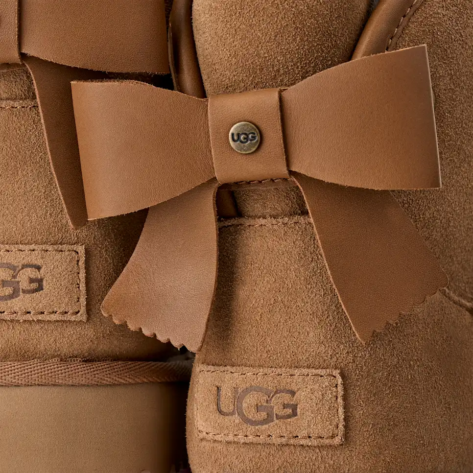 UGG Women's Ultra Mini Bailey Leather Bow