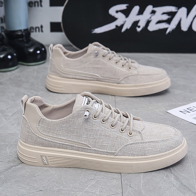 2026 Men's Shoes New Spring Breathable Linen Cloth Shoes Versatile Canvas Shoes Thin Casual Board Shoes