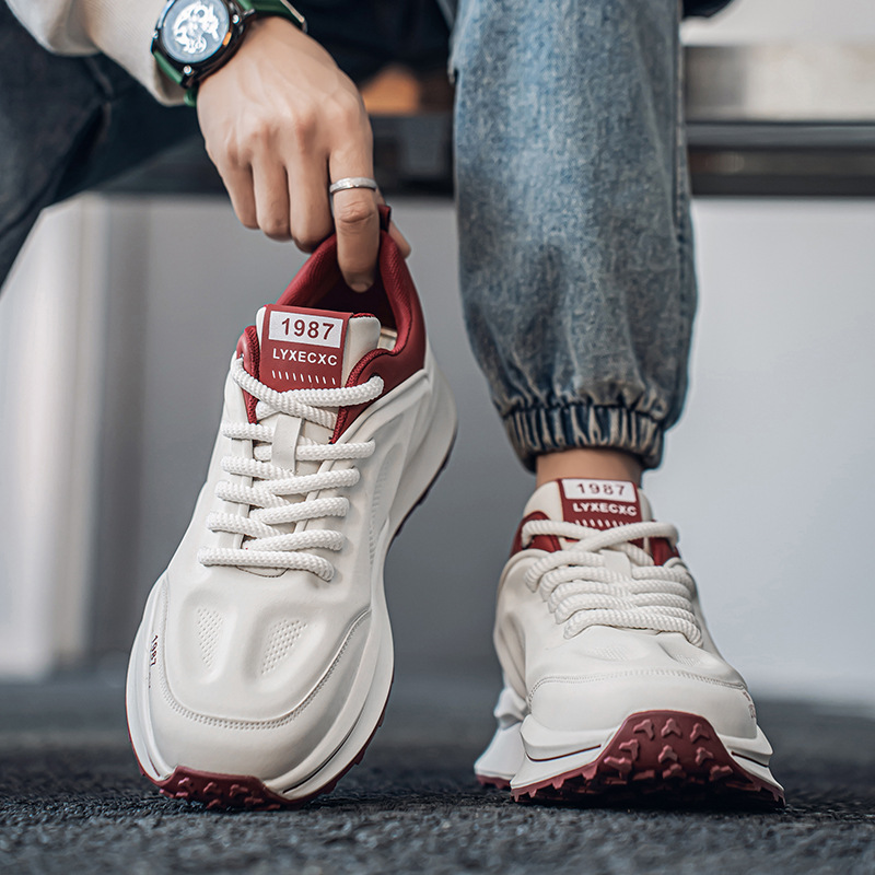 2026 Spring New Men's Shoes Low Top Soft Sole Breathable Color Blocking Versatile Trendy Casual Sports Shoes