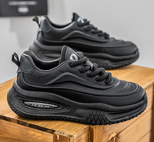 2026 Spring New Fashion Trend Sports and Leisure Shoes Men's Versatile Thick Sole Height Increasing Wear-Resistant Dad Shoes