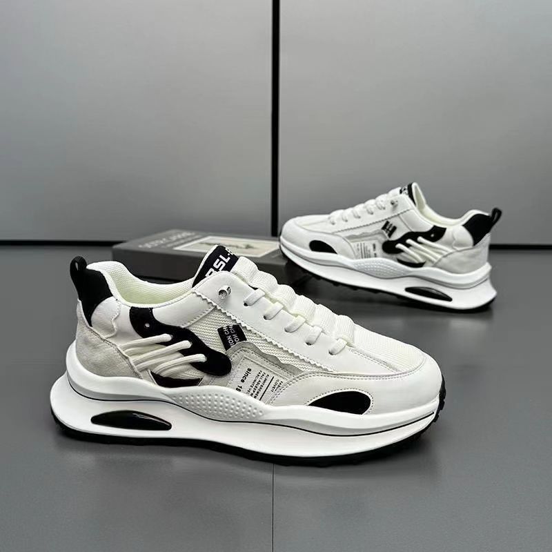 Men's New Thick Soled Height Increasing Dad Shoes, Versatile Sports and Casual Mesh Forrest Gump Sneakers