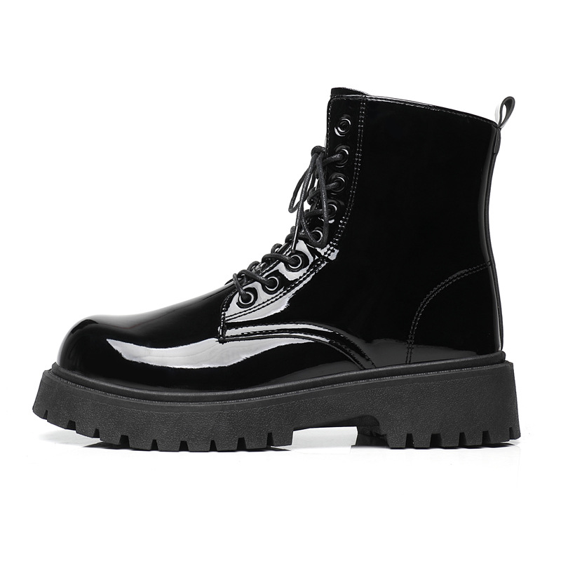 2026 New Winter Black Motorcycle Workwear Boots High Top Soft Leather Waterproof Casual Leather Boots