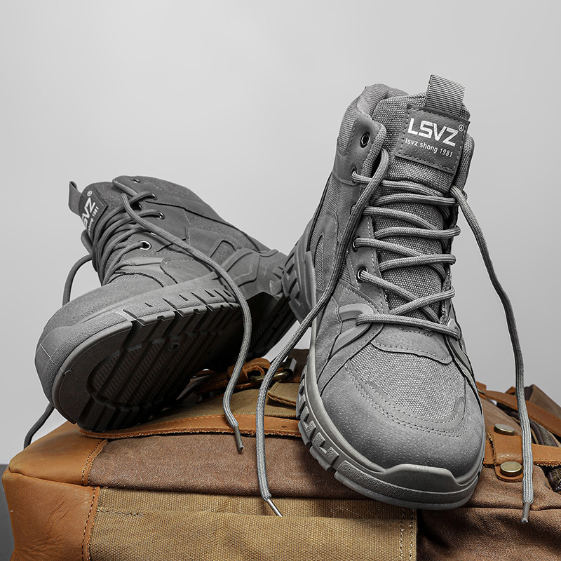 Martin Boots Men's Shoes Winter High Top British Style Retro Mid Top Workwear Boots Outdoor Sports Hiking Desert Combat Boots