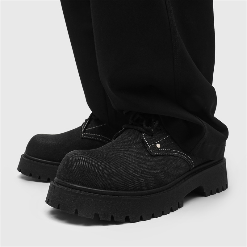 2026 Men's Original Design Big Toe Shoes, Winter Breathable British Style Thick Soled Height Increasing Casual Shoes